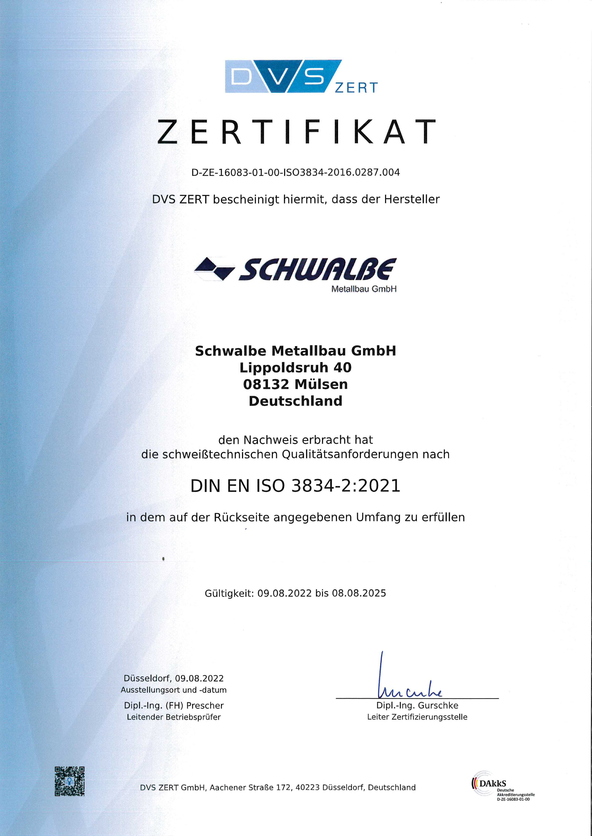 EN ISO 3834 2 gltig bis 05122022