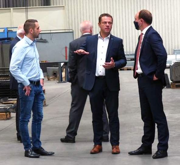 Marco Wanderwitz zu Gast bei Schwalbe Metallbau
